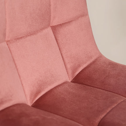 SET DEAL 4 stuks: Eetkamerstoel roze velvet Catoo