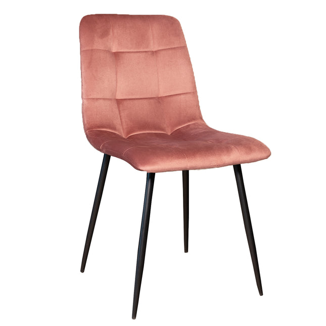 Eetkamerstoel roze velvet Catoo