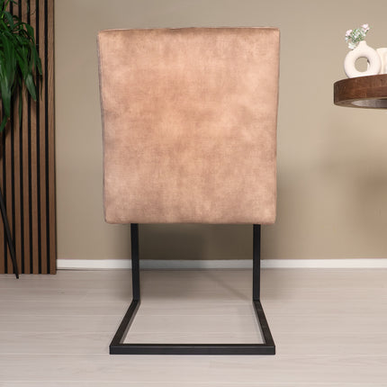 Eetkamerstoel beige microvezel Chester