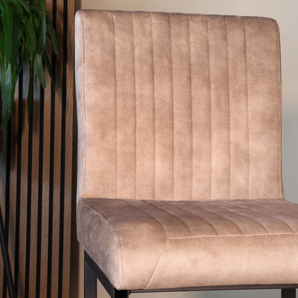 Eetkamerstoel beige microvezel Chester