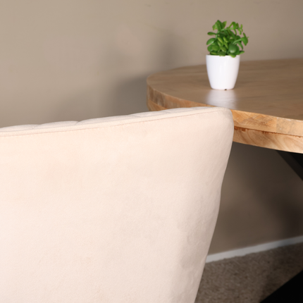 Eetkamerstoel zand velvet Darcio