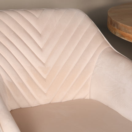 SET DEAL 4 stuks: Eetkamerstoel zand velvet Darcio