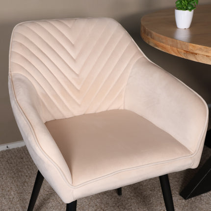 Eetkamerstoel zand velvet Darcio