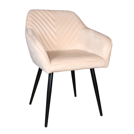 SET DEAL 6 stuks: Eetkamerstoel zand velvet Darcio