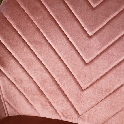 SET DEAL 4 stuks: Eetkamerstoel roze velvet Darcio