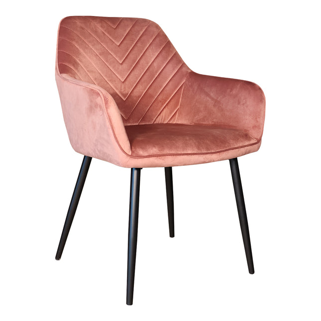 Eetkamerstoel roze velvet Darcio