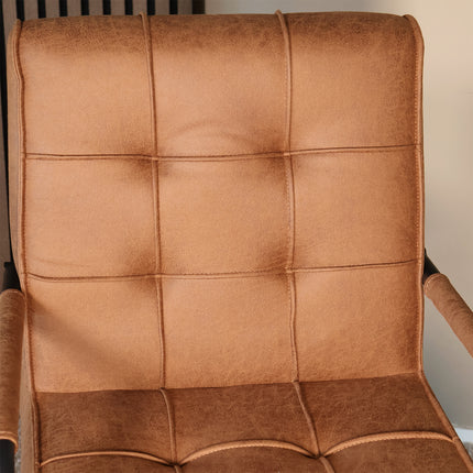 Eetkamerstoel cognac microvezel Indy