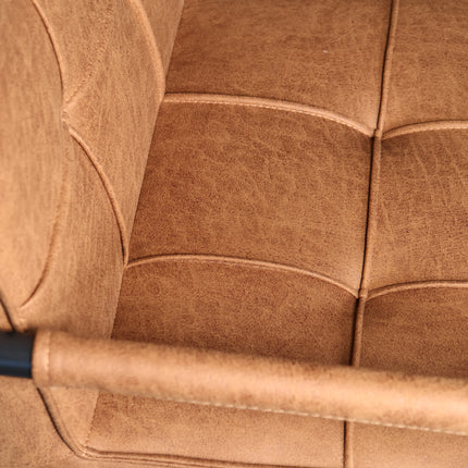 SET DEAL 6 stuks: Eetkamerstoel cognac microvezel Indy