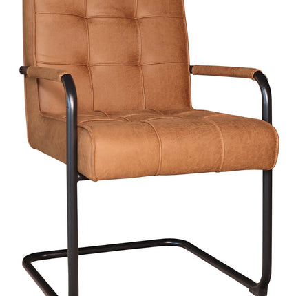 SET DEAL 4 stuks: Eetkamerstoel cognac microvezel Indy
