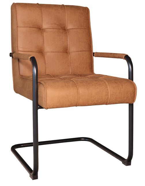 SET DEAL 4 stuks: Eetkamerstoel cognac microvezel Indy