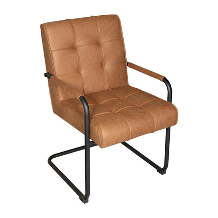 SET DEAL 4 stuks: Eetkamerstoel cognac microvezel Indy