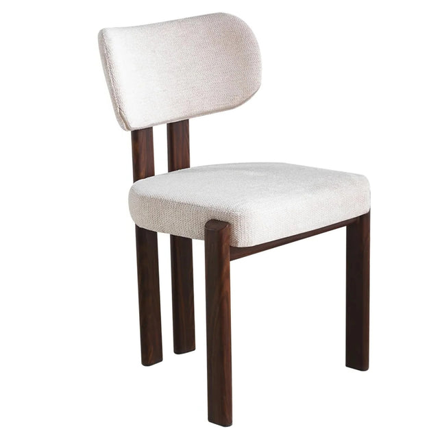 SET DEAL: 4 stuks Eetkamerstoel Japandi beige Naomi walnoot