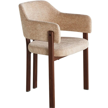 Eetkamerstoel Japandi bruin Bjorn walnoot