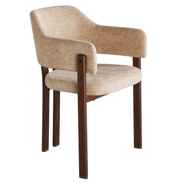 Eetkamerstoel Japandi bruin Bjorn walnoot