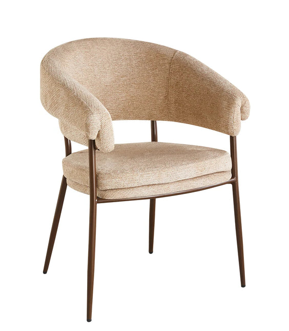 Eetkamerstoel Japandi bruin Julian walnoot