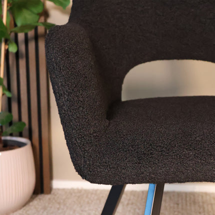 SET DEAL 4 stuks: Eetkamerstoel zwart teddy Joeri