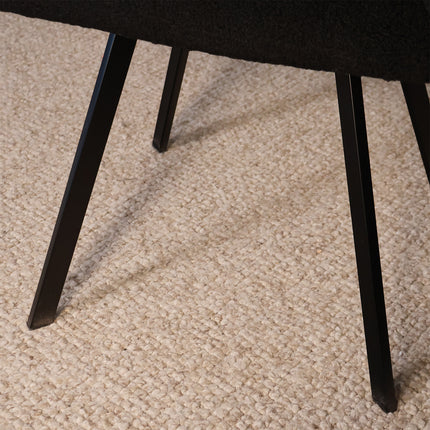 SET DEAL 4 stuks: Eetkamerstoel zwart teddy Joeri