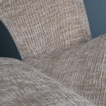 SET DEAL: 6 Eetkamerstoelen draaibaar taupe stof Kevin