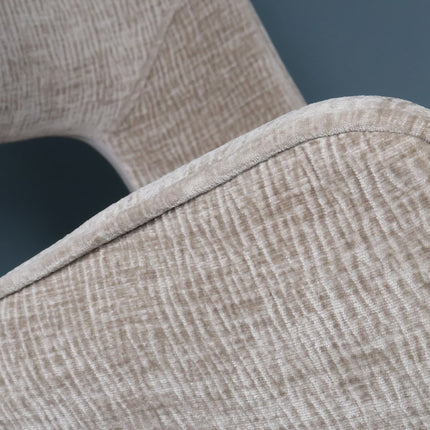 SET DEAL: 6 Eetkamerstoelen draaibaar taupe stof Kevin