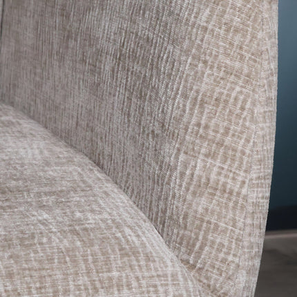 SET DEAL 6 stuks: Eetkamerstoel draaibaar taupe stof Lieve
