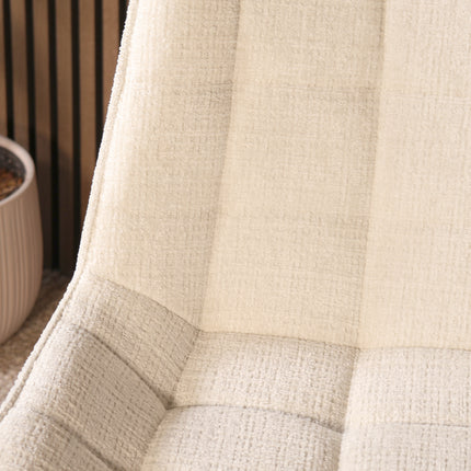 SET DEAL: 4 Eetkamerstoelen wit stof Lynn