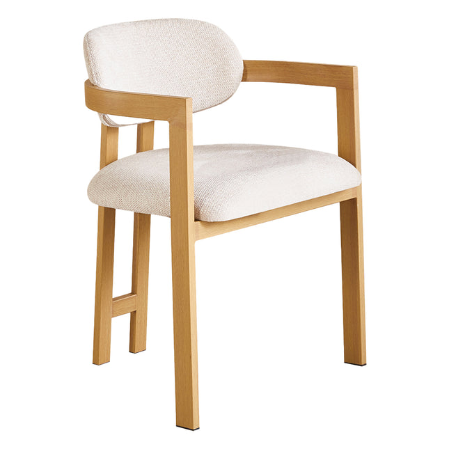 Eetkamerstoel Japandi beige Maureen lichtbruin
