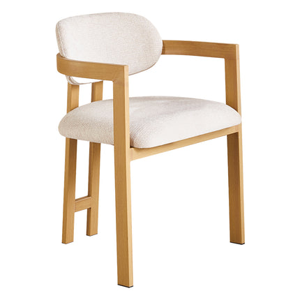 SET DEAL 6 stuks: Eetkamerstoel Japandi beige Maureen lichtbruin