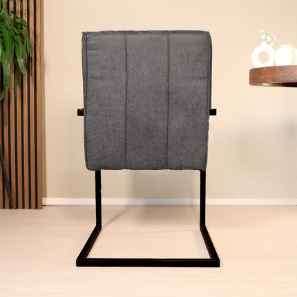 SET DEAL 6 stuks: Eetkamerstoel antraciet microvezel Milan