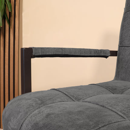 SET DEAL 4 stuks: Eetkamerstoel antraciet microvezel Milan