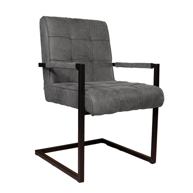 SET DEAL 4 stuks: Eetkamerstoel antraciet microvezel Milan