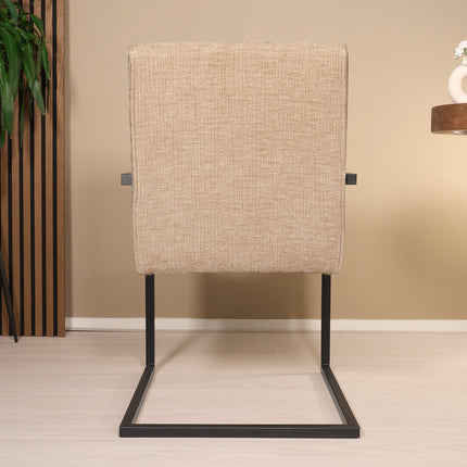 SET DEAL: 4 stuks Eetkamerstoel Milan beige chenille