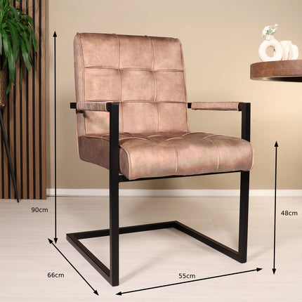 SET DEAL: 6 stuks Eetkamerstoel Milan beige velvet