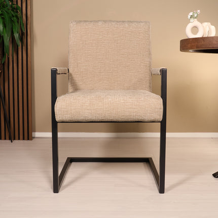 SET DEAL: 6 stuks Eetkamerstoel Milan beige chenille