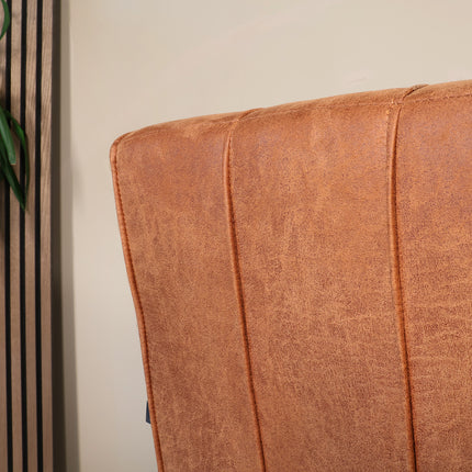 Eetkamerstoel cognac microvezel Milan