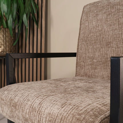 SET DEAL: 6 stuks Eetkamerstoel Milan taupe chenille