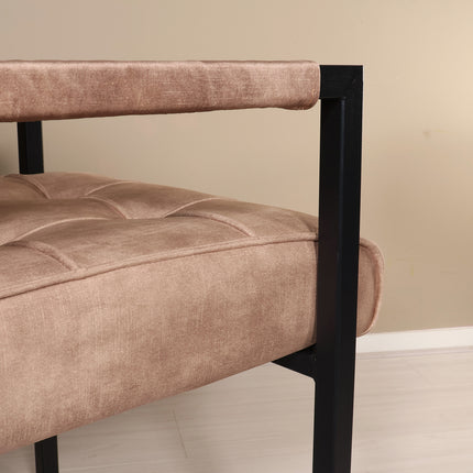 Eetkamerstoel beige velvet Milan