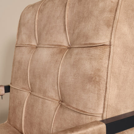 Eetkamerstoel beige velvet Milan