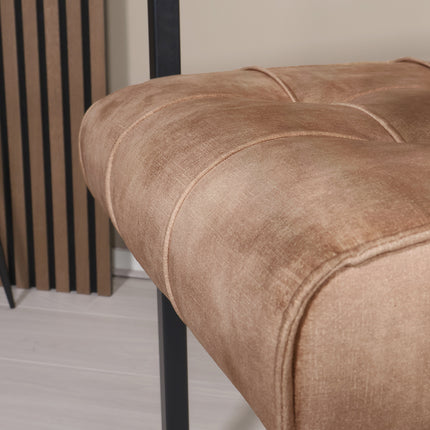Eetkamerstoel beige velvet Milan