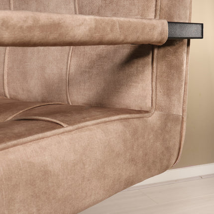 Eetkamerstoel beige velvet Milan