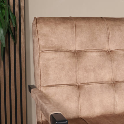 Eetkamerstoel beige velvet Milan