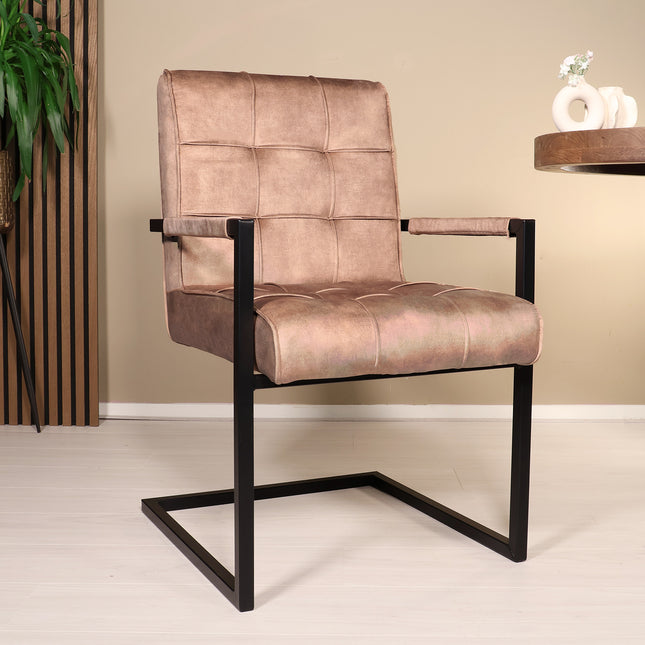 SET DEAL: 6 stuks Eetkamerstoel Milan beige velvet