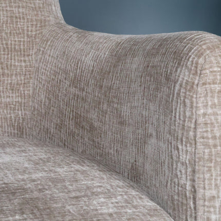 Eetkamerstoel draaibaar taupe chenille Nola