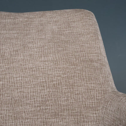 Eetkamerstoel draaibaar taupe chenille Nola
