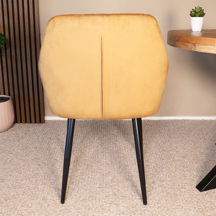 SET DEAL 4 stuks: Eetkamerstoel goud velvet Paco