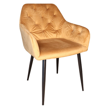 Eetkamerstoel goud velvet Paco