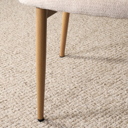 Eetkamerstoel Japandi beige Reika lichtbruin