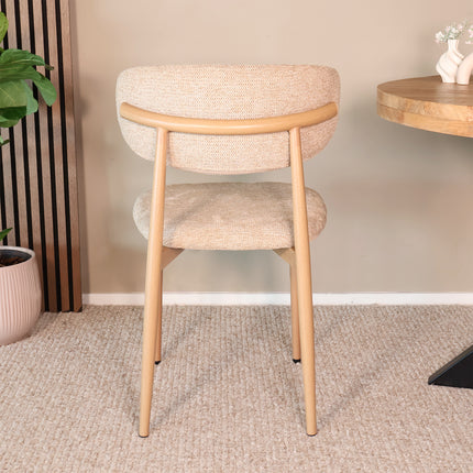 SET DEAL 6 stuks: Eetkamerstoel Japandi bruin Reika lichtbruin