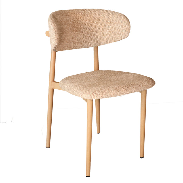 SET DEAL 4 stuks: Eetkamerstoel Japandi bruin Reika lichtbruin