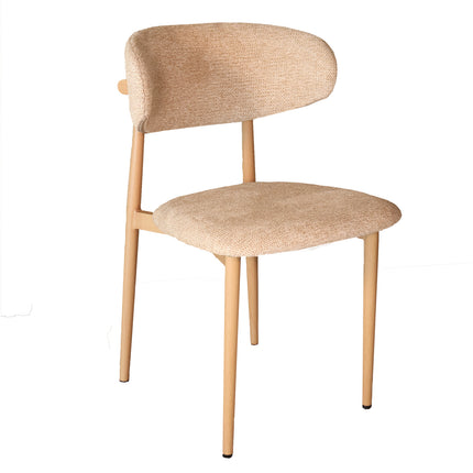 SET DEAL 6 stuks: Eetkamerstoel Japandi bruin Reika lichtbruin