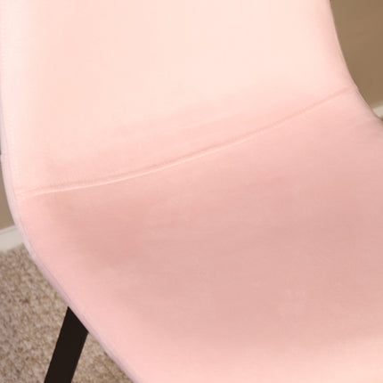 Eetkamerstoel lichtroze velvet Simpy